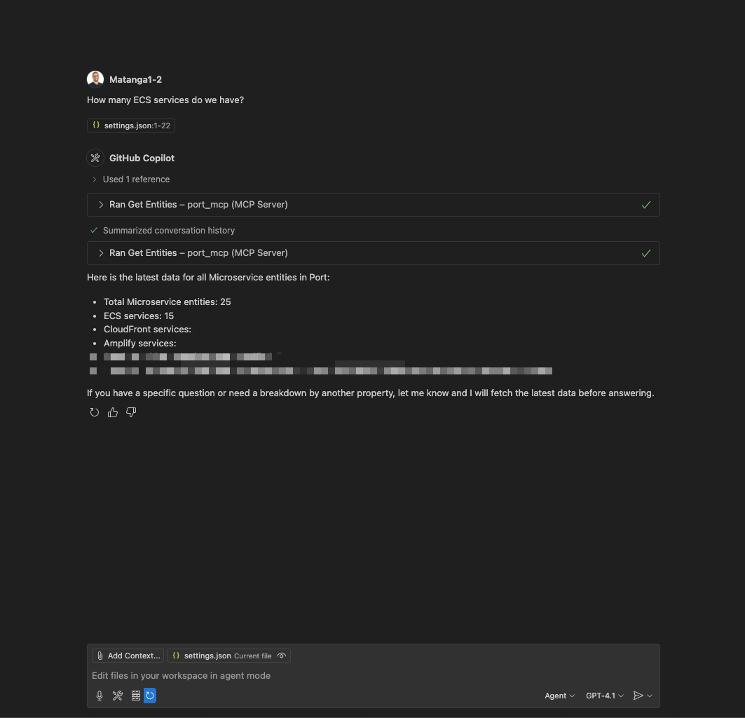 Querying the service catalog from an IDE